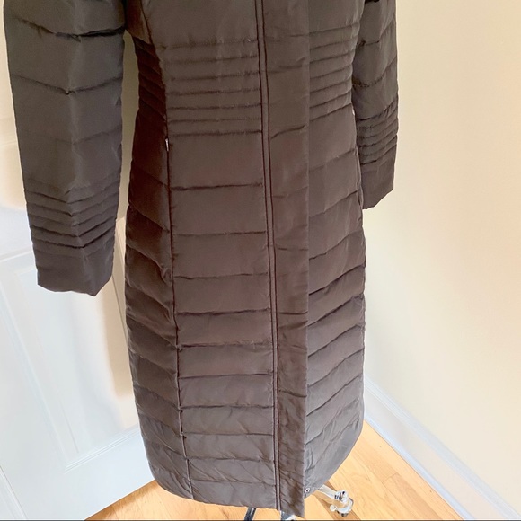 NWT Long Calvin Klein Espresso Down Jacket Size S - Picture 3 of 7
